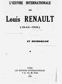 <em>Source gallica.bnf.fr / Bibliothèque nationale de France.</em></br>Document numérisé consultable <a href="https://gallica.bnf.fr/ark:/12148/bpt6k957855" target="blank" rel="noopener">ici pour</a> le tome 1, <a href="https://gallica.bnf.fr/ark:/12148/bpt6k96064h" target="blank" rel="noopener">ici pour</a> le tome 2, et <a href="https://gallica.bnf.fr/ark:/12148/bpt6k96065v" target="blank" rel="noopener">ici pour</a> le tome 3.</br>
</br>
<strong>Die überwiegende Mehrheit von Louis Renaults Schriften zum Völkerrecht wurde von Albert Geouffre de La Pradelle in dem hier vorgestellten Werk zusammengestellt: <em>L'œuvre internationale de Louis Renault (1843-1918), in memoriam</em>, erschienen in drei Bänden bei Editions internationales (Paris) 1932.</strong>
