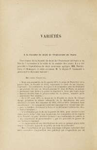 <em>Source: Cujas library, class. no 45.076-1914.</em></br>Digitalized document <a href="/en/?page_id=9573" target="blank" rel="noopener">available here</a>.</br></br>
<strong>This speech by Ferdinand Larnaude, delivered to his colleagues on the eve of the beginning of the academic year in 1914, sets the tone of the fight for the law undertaken by the dean of the faculty. The comparison with the speeches of A. Croiset and E. Lavisse (also in this gallery) testifies to the unanimous commitment of all Parisian institutions of higher learning.</strong>