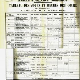 <p style=padding: 1.5em><em>Source Archives Université Toulouse 1-Capitole, Registres patrimoniaux, 2Z2-14 (1908-1924), p. 351.</em><br></p>
<strong>In Frankreich wird das Vorlesungs- und Konferenzprogramm jedes Jahr in den Sitzungen der jeweiligen Versammlungen der Jura-Fakultäten überprüft. Diese Versammlungen, die für die pädagogischen Entscheidungen zuständig sind, setzen sich aus ordentlichen und außerordentlichen Professoren sowie aus promovierten Lehrbeauftragten zusammen.</strong>