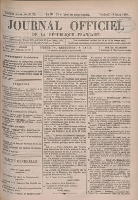 <em>Source: gallica.bnf.fr / National Library of France</em>
<br><br>
<strong>The law of March 18, 1880, on higher education takes the opposite stance to the law of the same name adopted five years earlier. This law, sponsored by the Republican Jules Ferry, then Minister of Public Instruction, aims to strengthen the role of the state in higher education, a role that had been significantly reduced since the law of 1875. Without revisiting the issue of freedom of education, the 1880 law gave state faculties and universities a monopoly on awarding degrees (Article 1 of the law) and reserved the titles “baccalaureate,” “license,” and “doctorate” for degrees awarded by these same faculties (Article 4). Furthermore, the now “free institutions of higher education” were deprived of the right to use the title of university. While these measures certainly strengthened the state's power over higher education, their main aim was to secularize it. </strong>