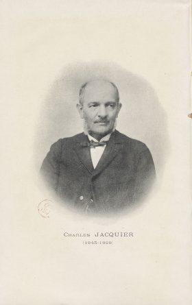 <em>Source Sainte-Geneviève Library, cote 8 H SUP 5351</em>
<br><br>
<strong>Also a prominent figure in the Lyon Bar Association and Academy, Dean Charles Jacquier was a professor at the Catholic Faculty of Law in Lyon who engaged in public debate throughout the war, giving lectures and joining relief efforts. He thus became the faculty's spokesperson, regularly bringing it to the forefront.</strong>